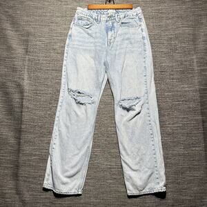 Good American Jeans Women's 6 / 28 Blue Good 90's Relaxed Wide Leg